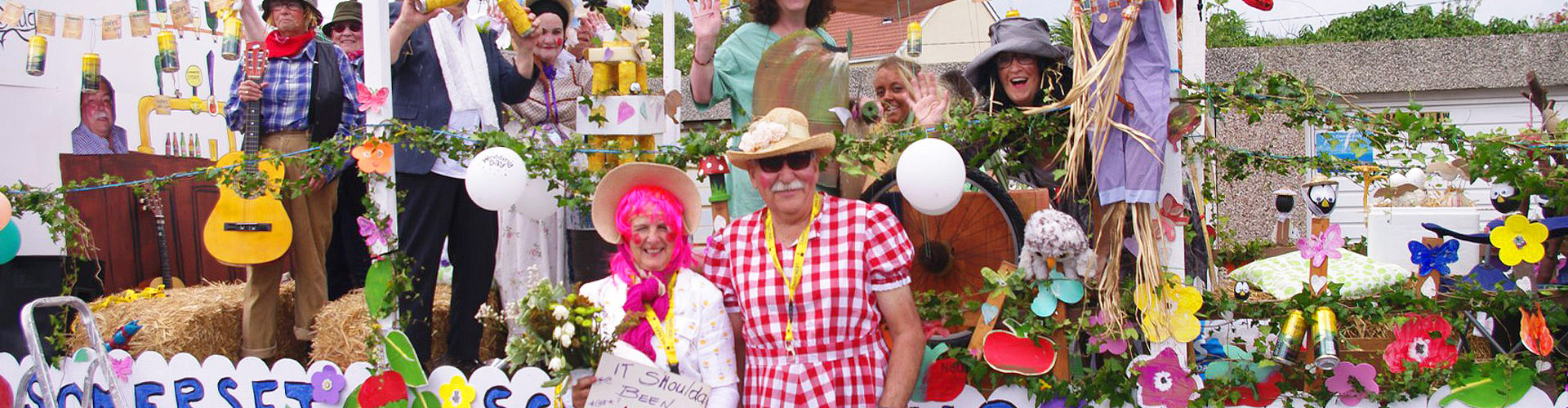 Group of people in fancy dress at Watchet Carnival